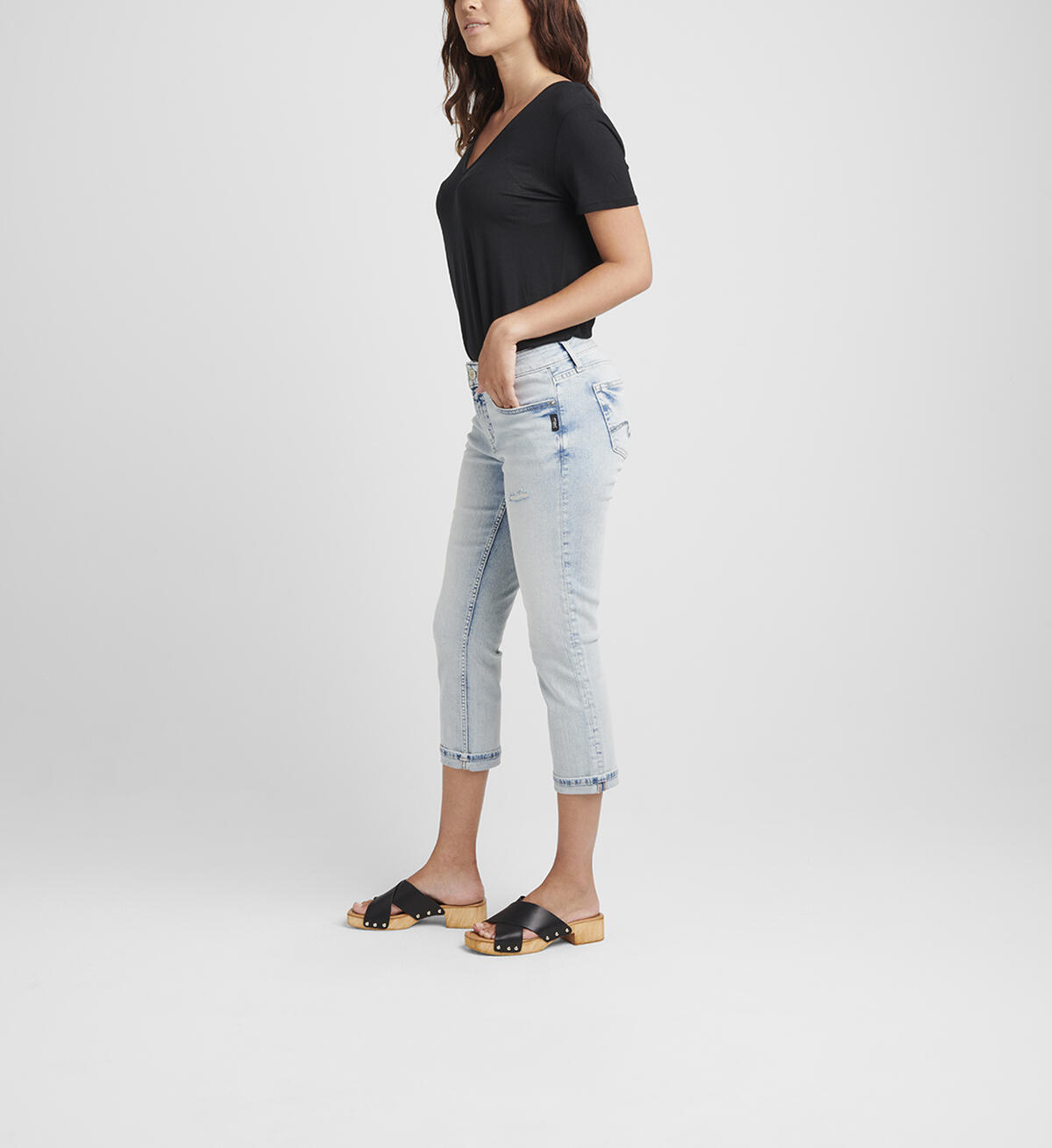 Elyse Mid Rise Capri, , hi-res image number 2