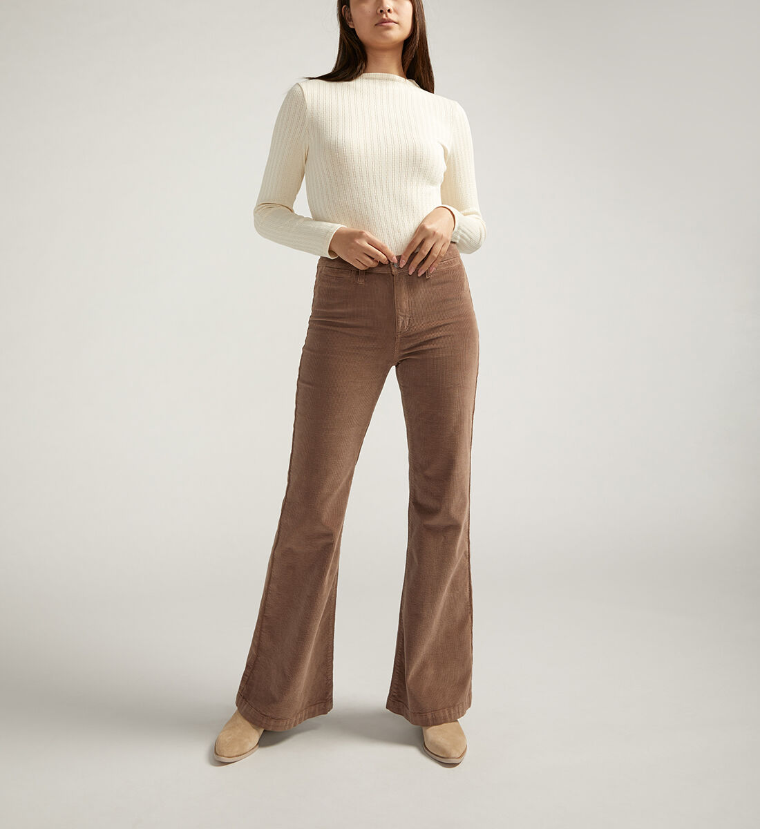 High waisted corduroy flares shop