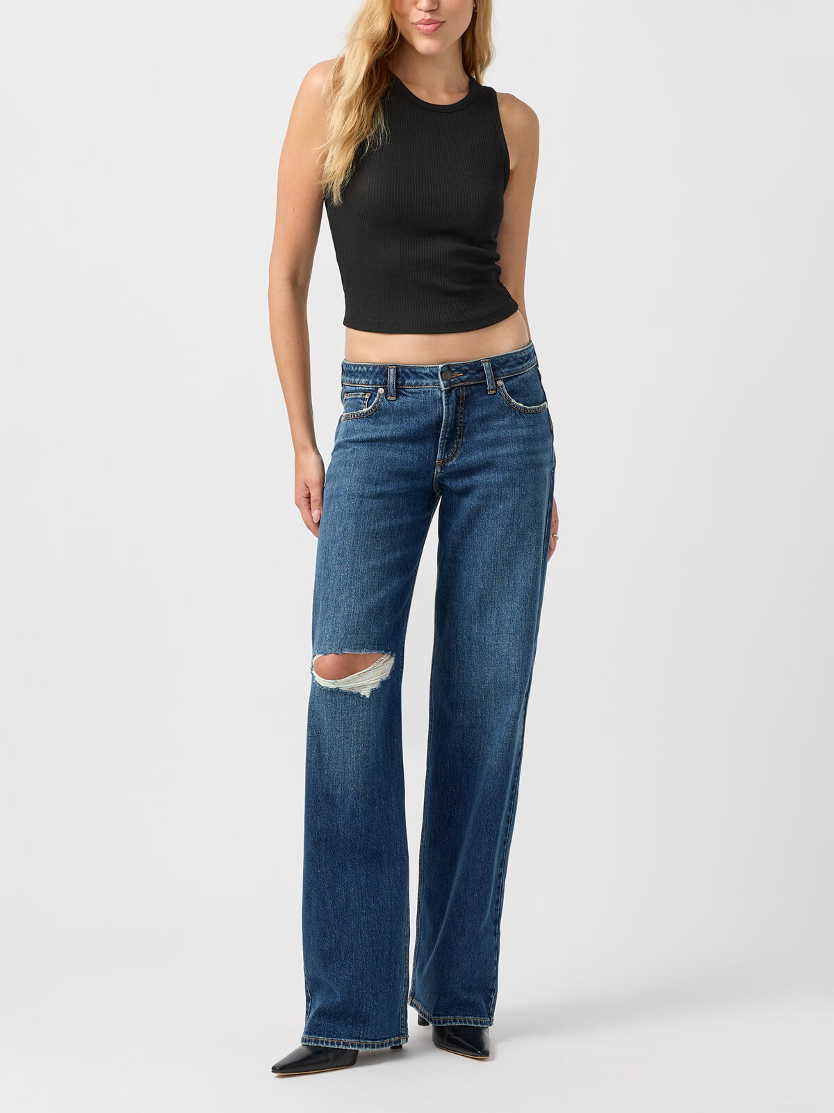 Loose & Low Straight Leg Jeans image number 0