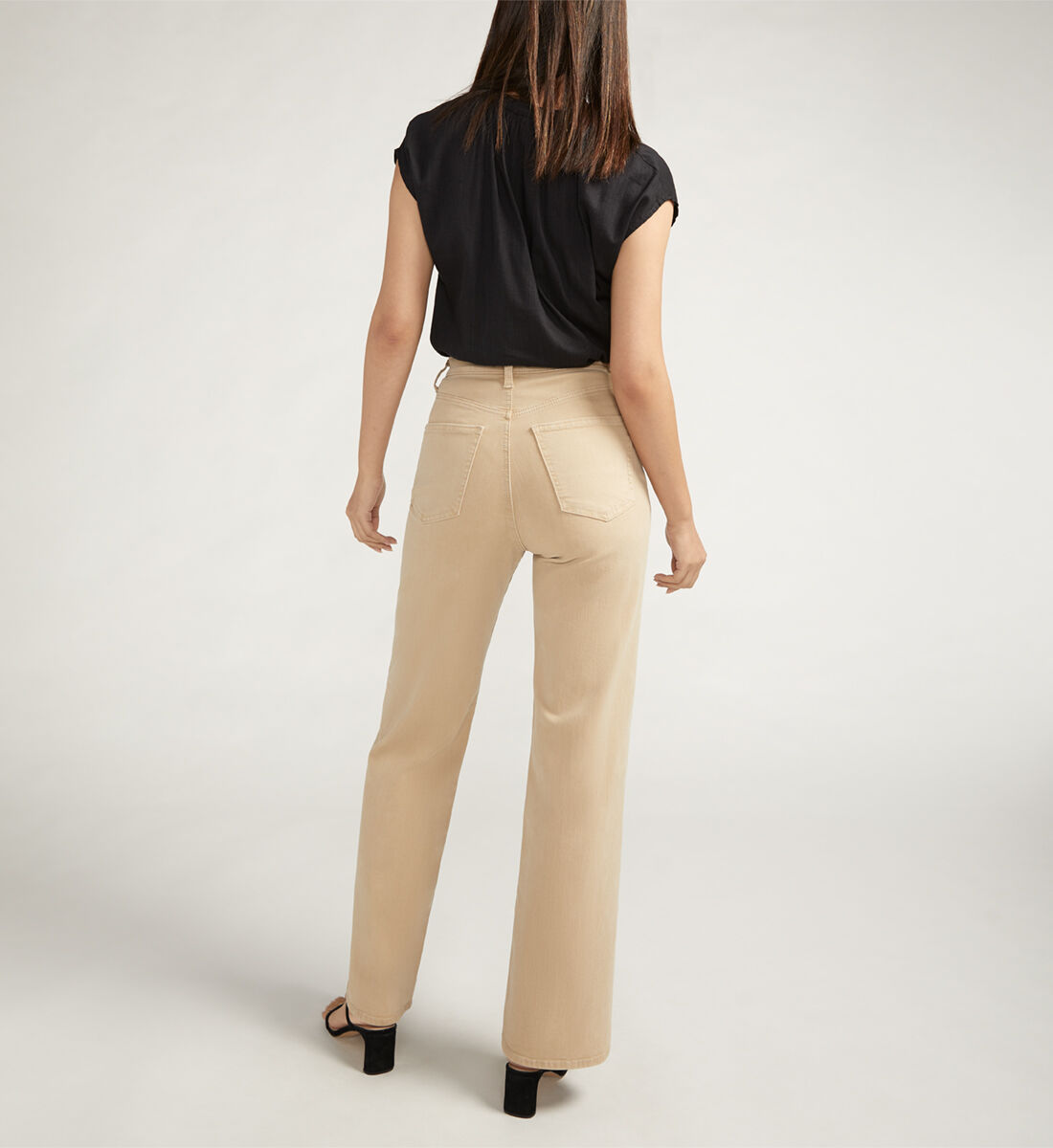 High rise khaki jeans hotsell