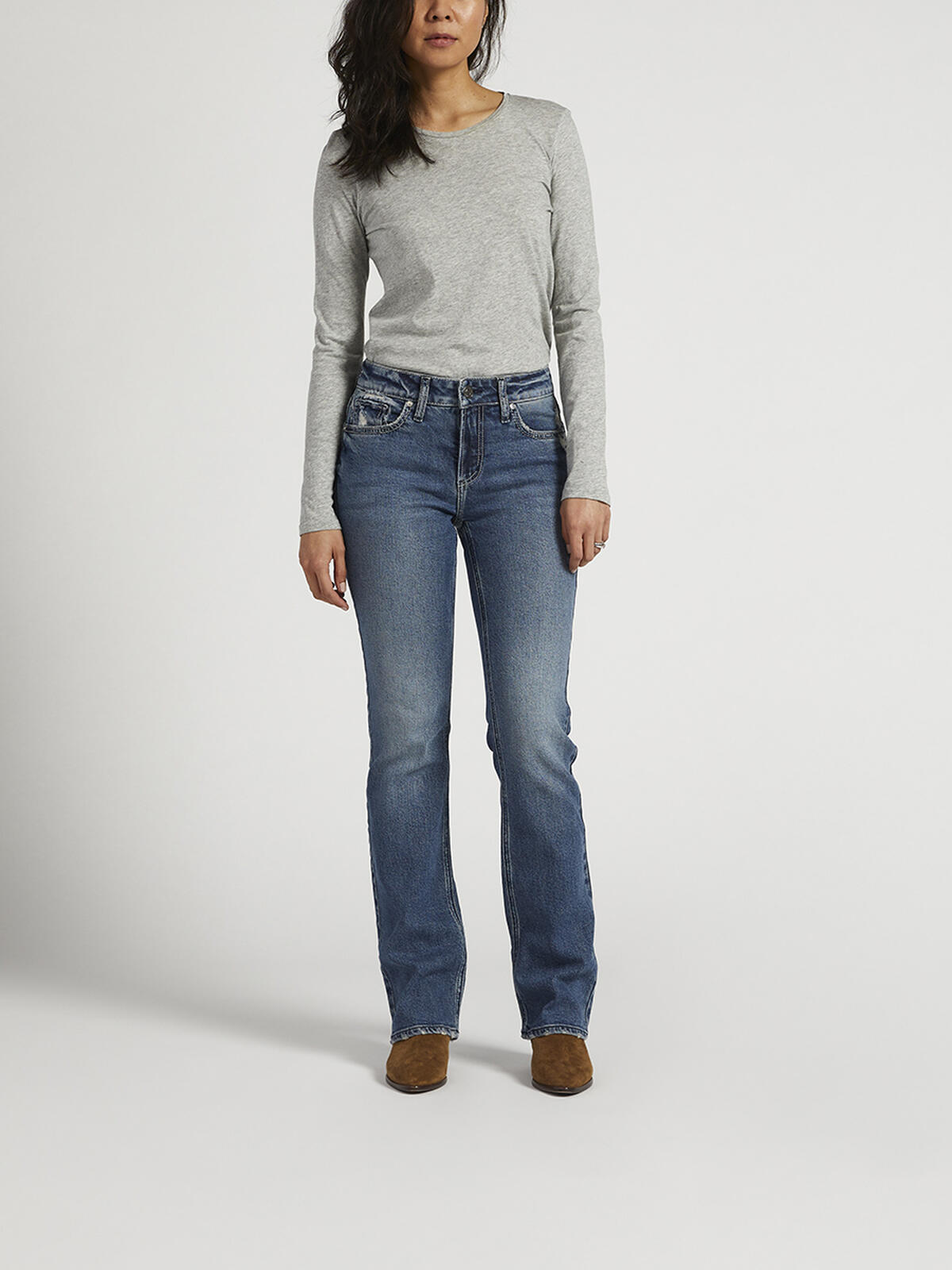 Suki Mid Rise Slim Bootcut Jeans image number 0