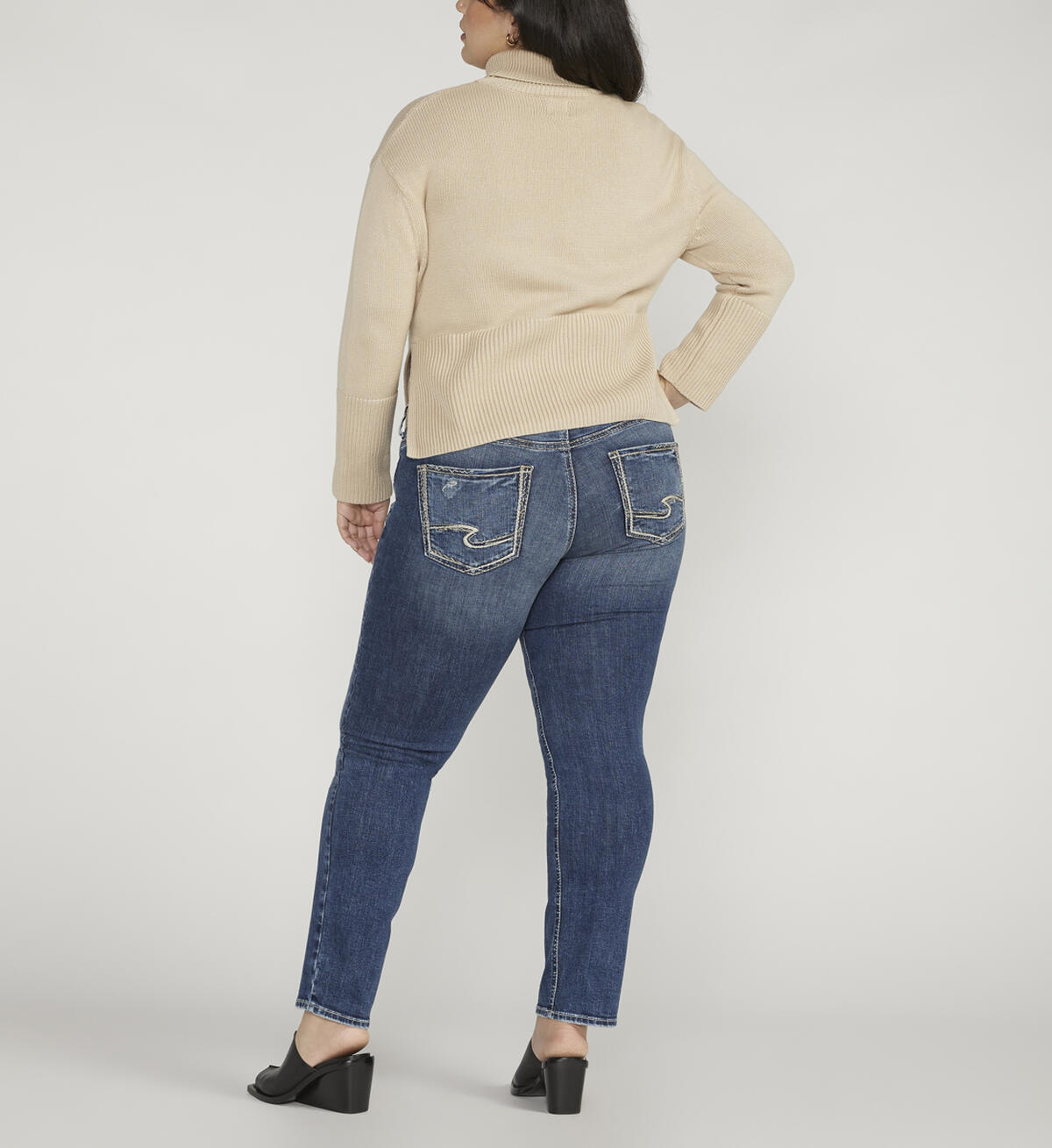 Britt Low Rise Straight Leg Jeans Plus Size, Indigo, hi-res image number 2
