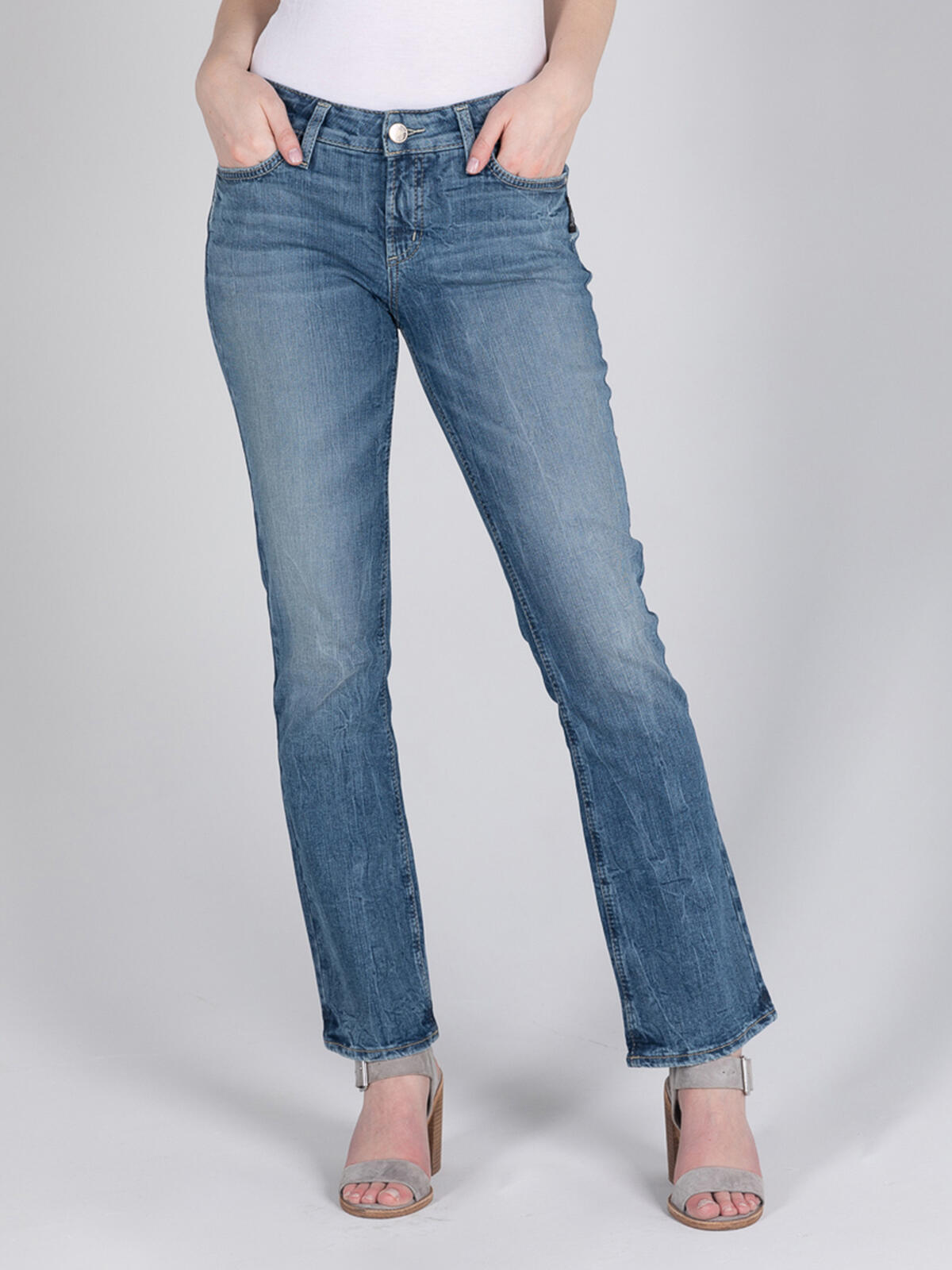 Elyse Mid Rise Slim Bootcut Jeans image number 0