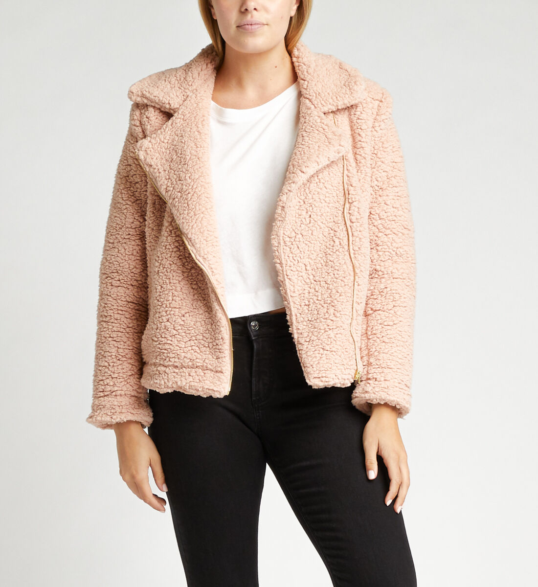 Buy Chandelle Teddy Biker Jacket for CAD 89.00 Silver Jeans CA New