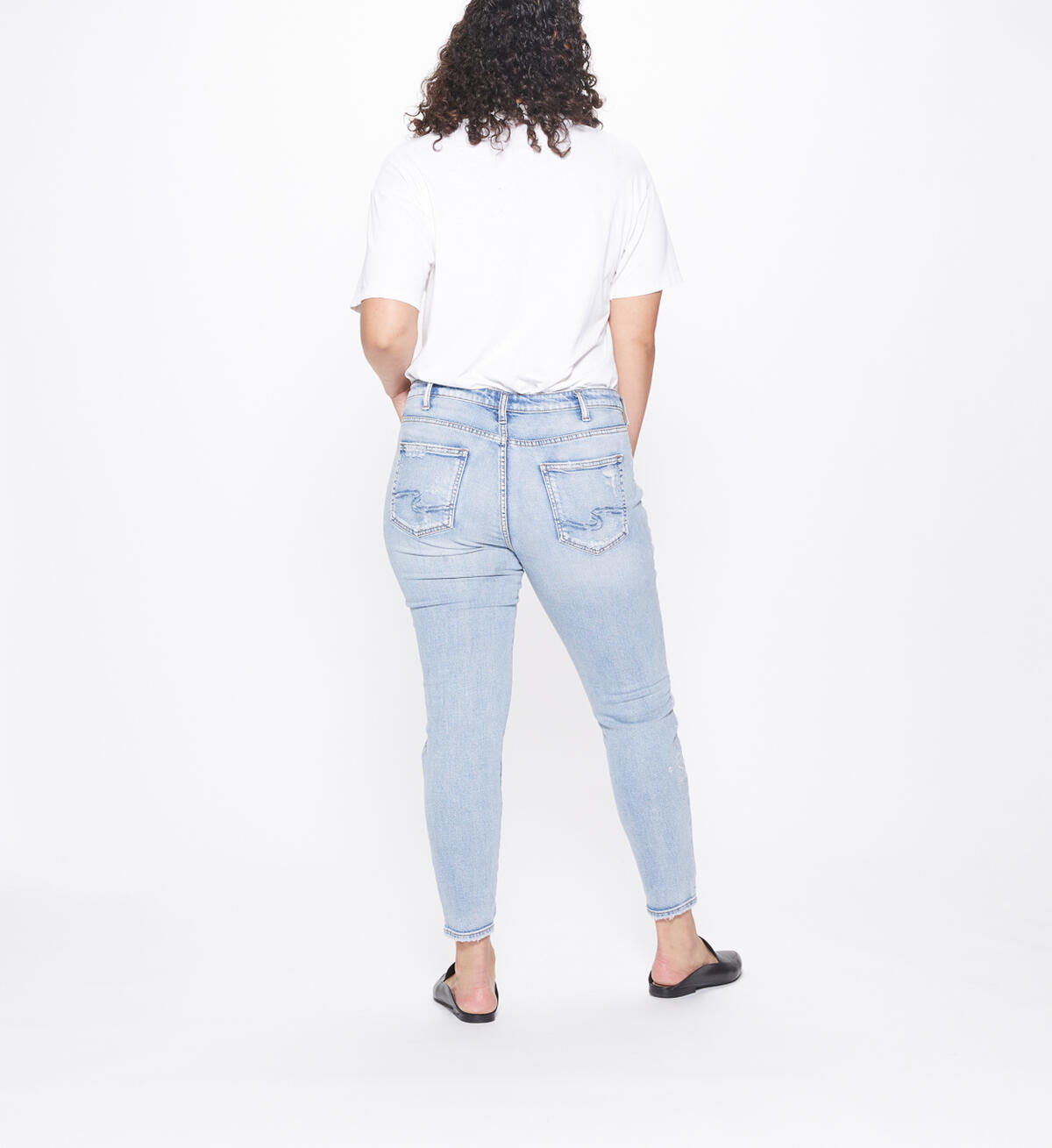 Aiko Mid Rise Ankle Skinny Jeans Plus Size Final Sale, , hi-res image number 1