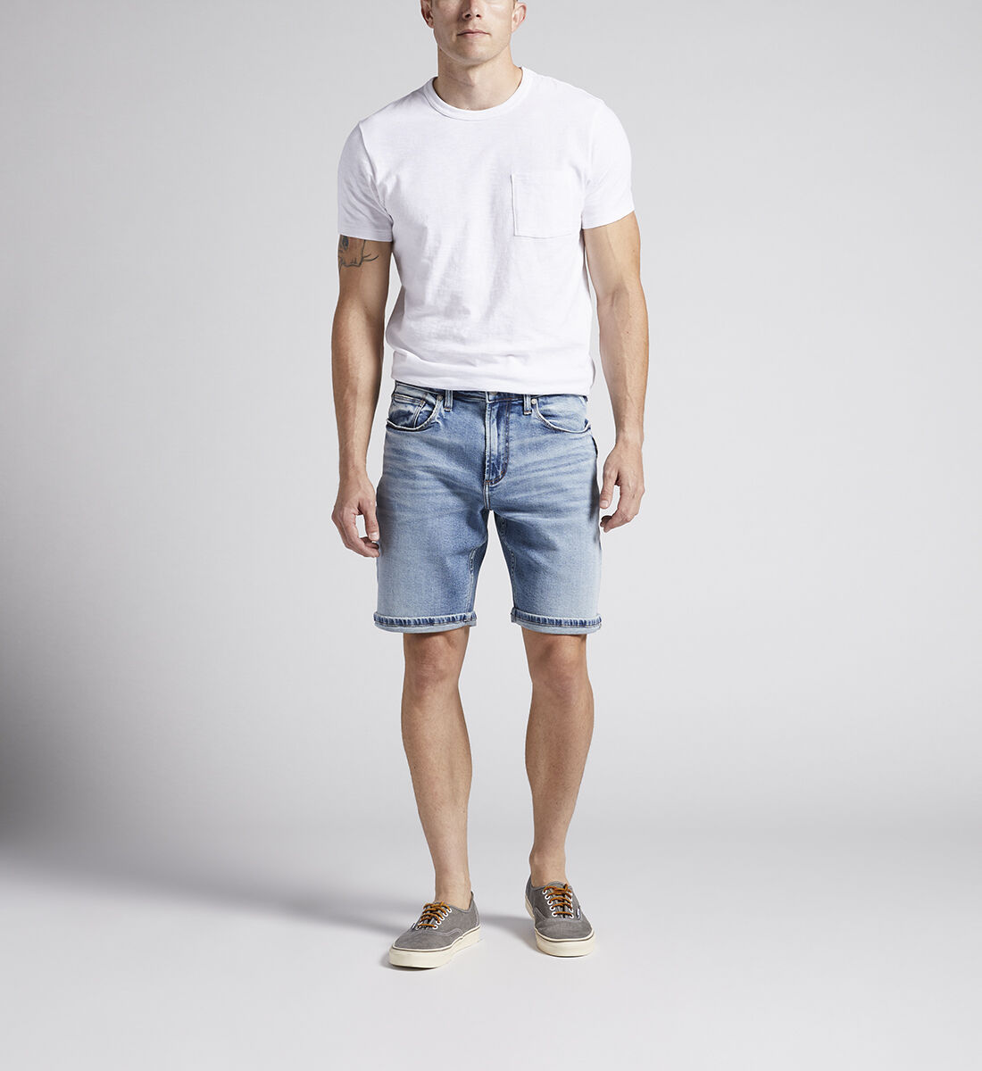 Mens silver clearance jean shorts