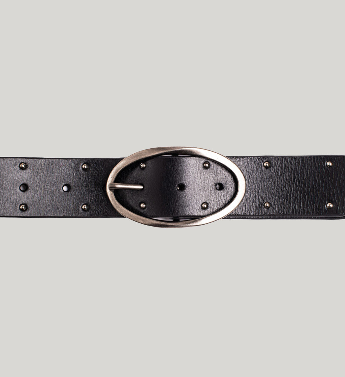 Buy Womens Genuine Leather Studded Belt for CAD 50.00 Silver
