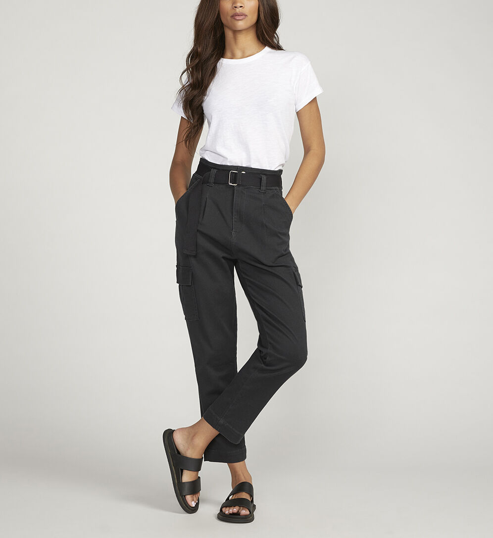 Womens tapered cargo pants clearance