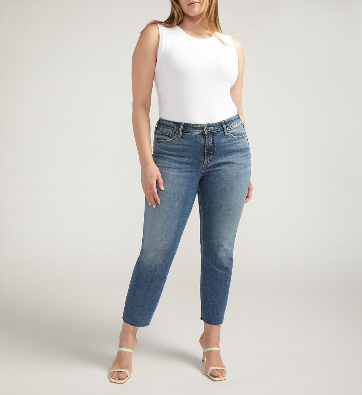 Most Wanted Mid Rise Straight Jeans Plus Size, , hi-res image number 0