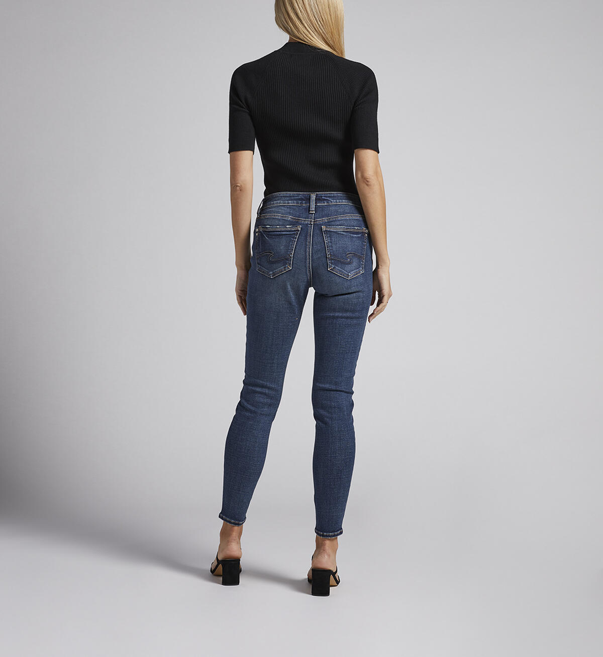 Elyse Mid Rise Skinny Jeans, Indigo, hi-res image number 1