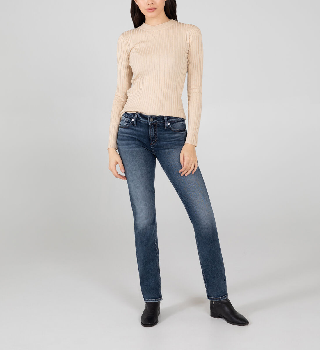 Silver jeans elyse straight leg hotsell