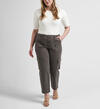 Suki Mid Rise Straight Leg Cargo Pants Plus Size, Grey, hi-res image number 0