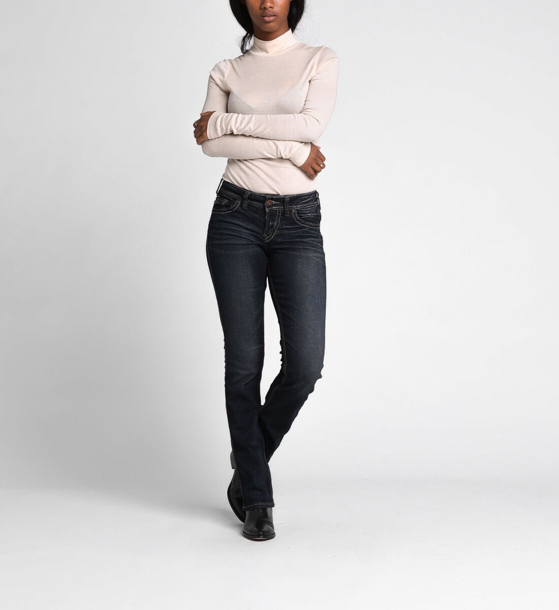 Buy Suki Mid Rise Slim Bootcut Jeans for CAD 74.00 Silver Jeans