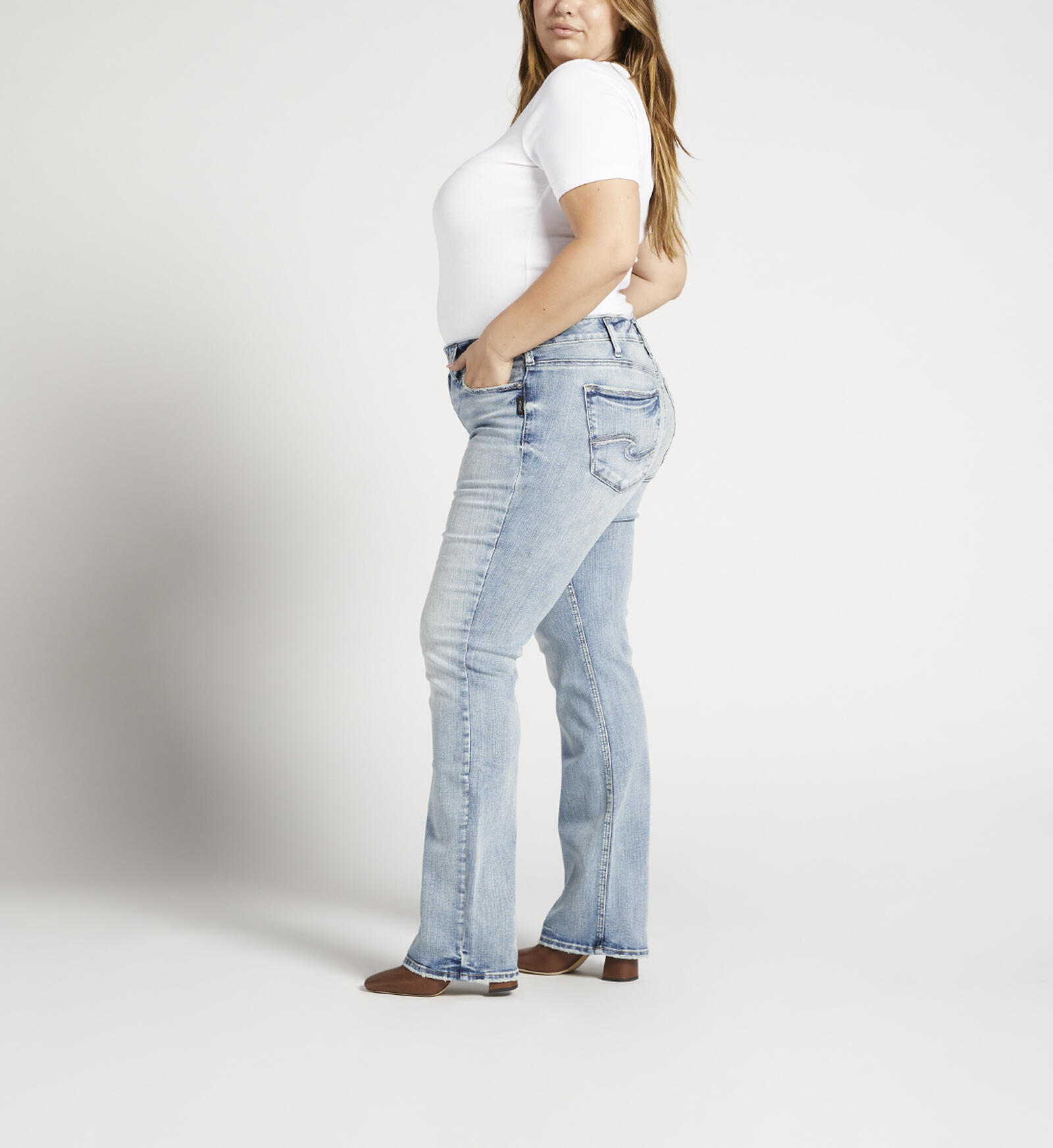 Buy Suki Mid Rise Slim Bootcut Jeans Plus Size for USD 59.00