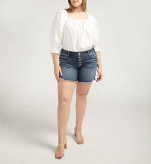 Boyfriend Mid Rise Luxe Stretch Shorts Plus Size