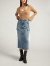 Cargo High Rise Jean Skirt image number 0