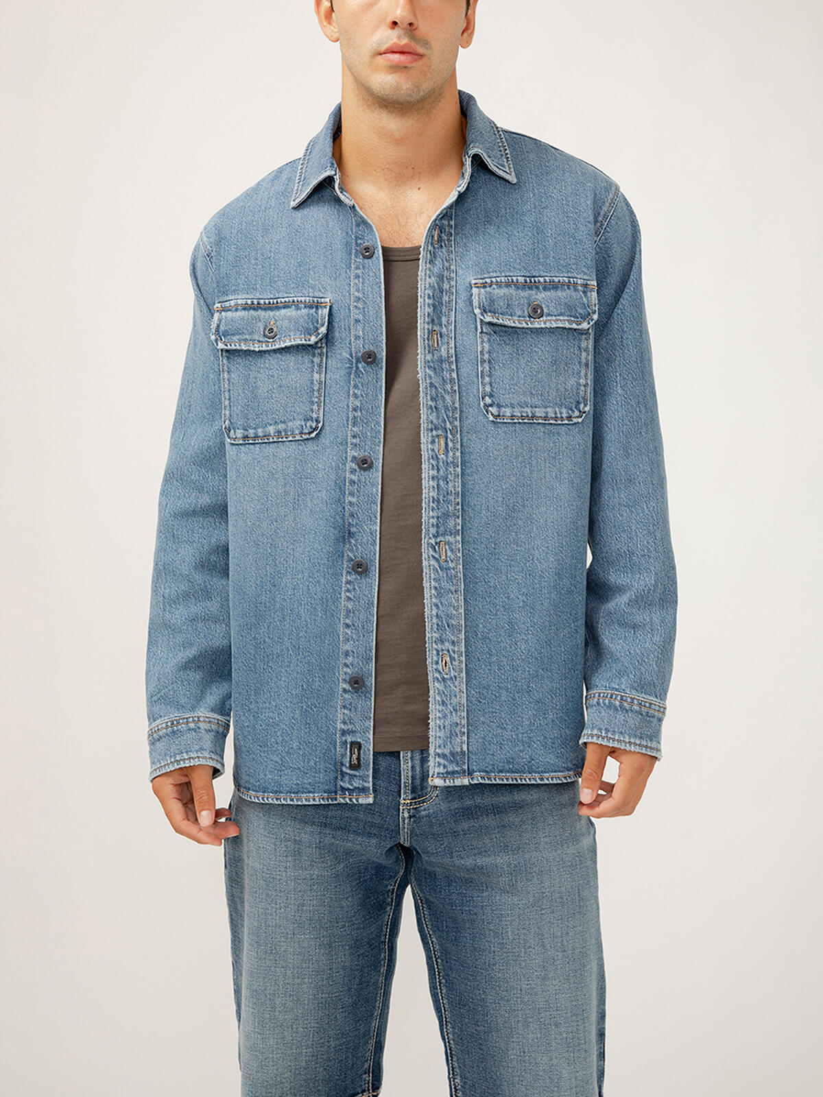 Men's Denim Shirt Jacket image number 0
