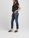 Elyse Mid Rise Straight Crop Jeans image number 2