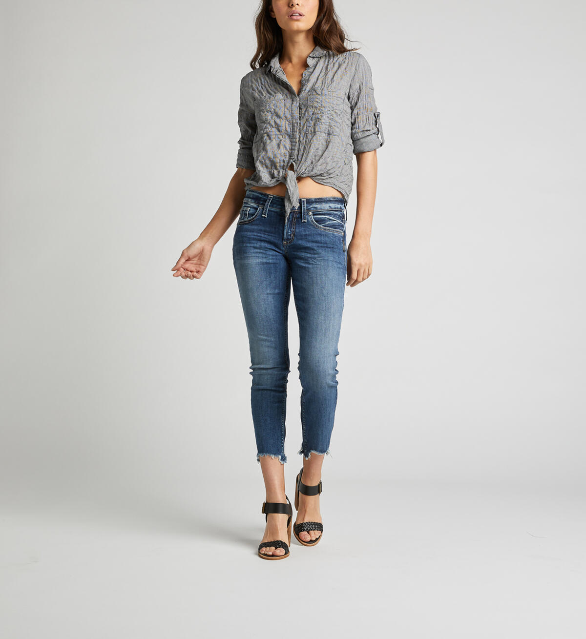 Boyfriend Mid Rise Slim Leg Jeans, , hi-res image number 0