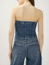 Denim Button Front Corset image number 4