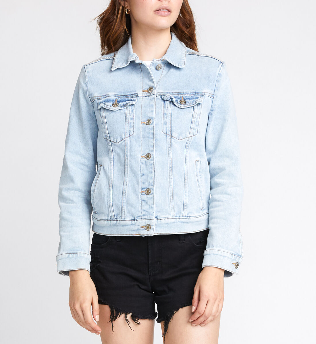 Buy Boxy Crop Denim Jacket for CAD 99.00 Silver Jeans CA New