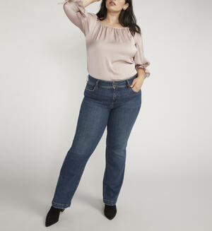 Suki Mid Rise Trouser Leg Jeans Plus Size