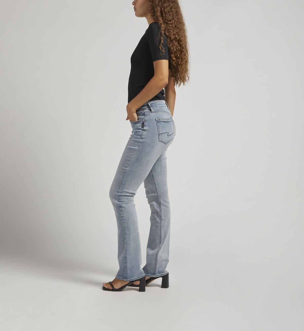 Elyse Mid Rise Slim Bootcut Jeans, Indigo, hi-res image number 2