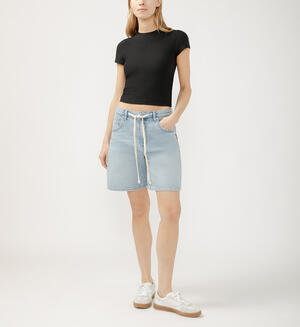 Be Easy High Rise Drawstring Long Shorts