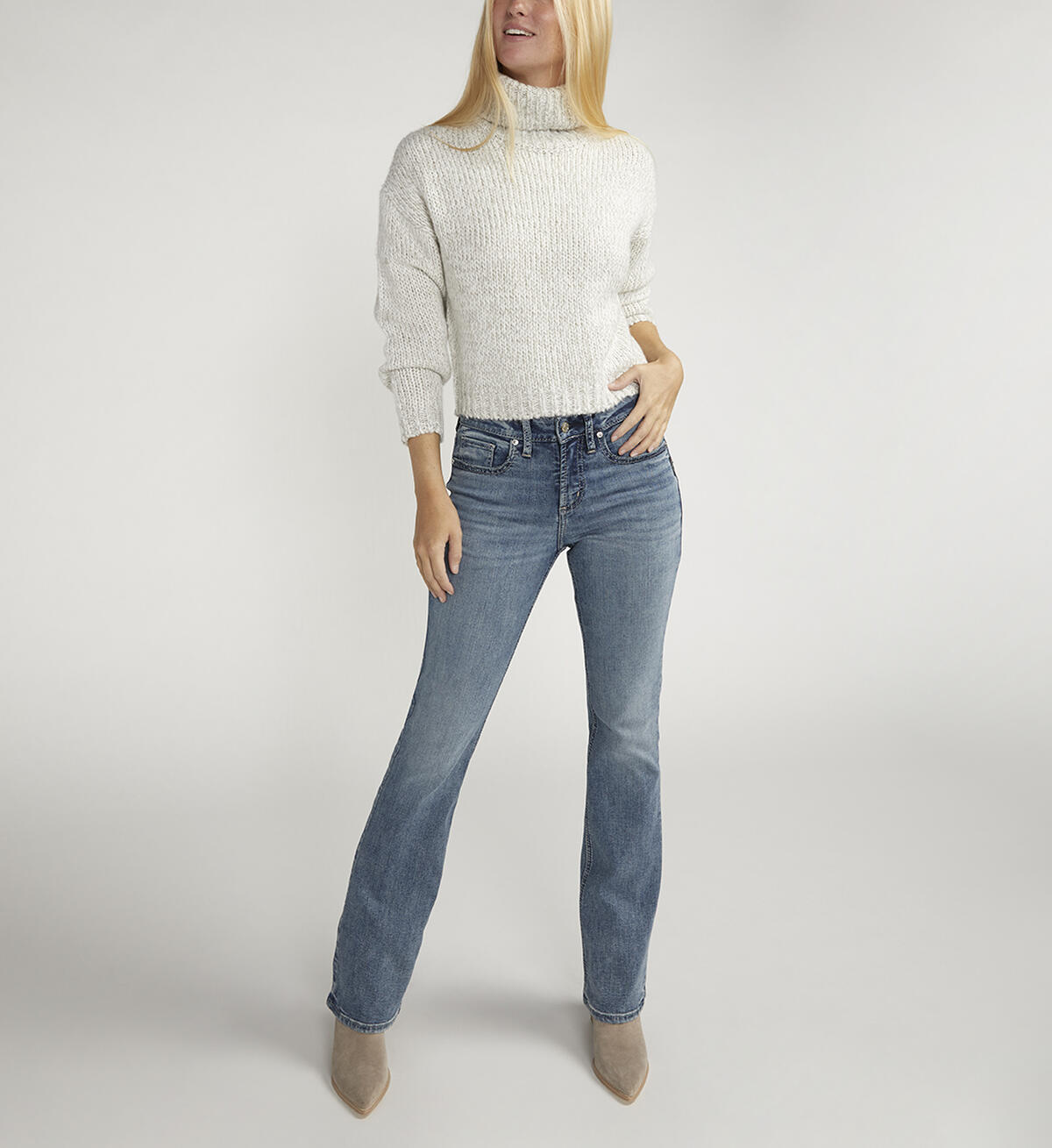Suki Mid Rise Slim Bootcut Jeans, , hi-res image number 0