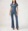 70s Flare Leg Denim Jumpsuit, , hi-res image number 0