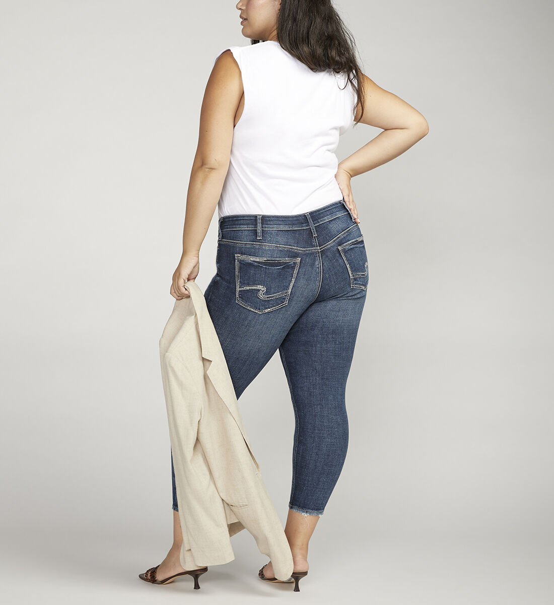 Silver suki skinny crop discount