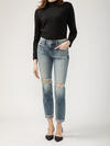 Boyfriend Mid Rise Slim Leg Jeans image number 0