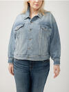 Denim Trucker Jacket Plus Size image number 2