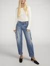 Denim High Rise Cargo Pants image number 0