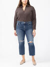 Avery High Rise Cropped Straight Leg Jeans Plus Size image number 0