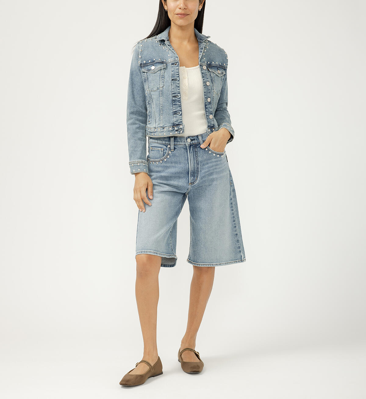 Be Easy High Rise Long Shorts, , hi-res image number 0