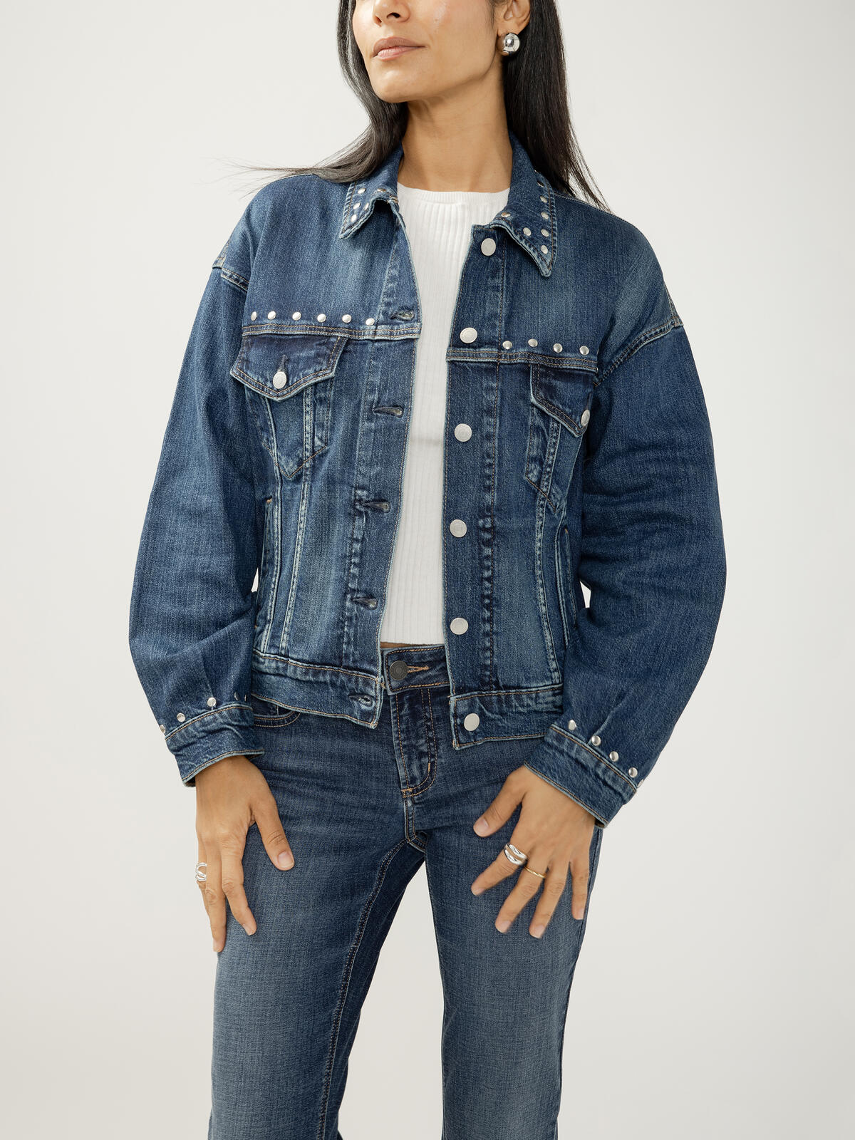 Studded Denim Jacket image number 0