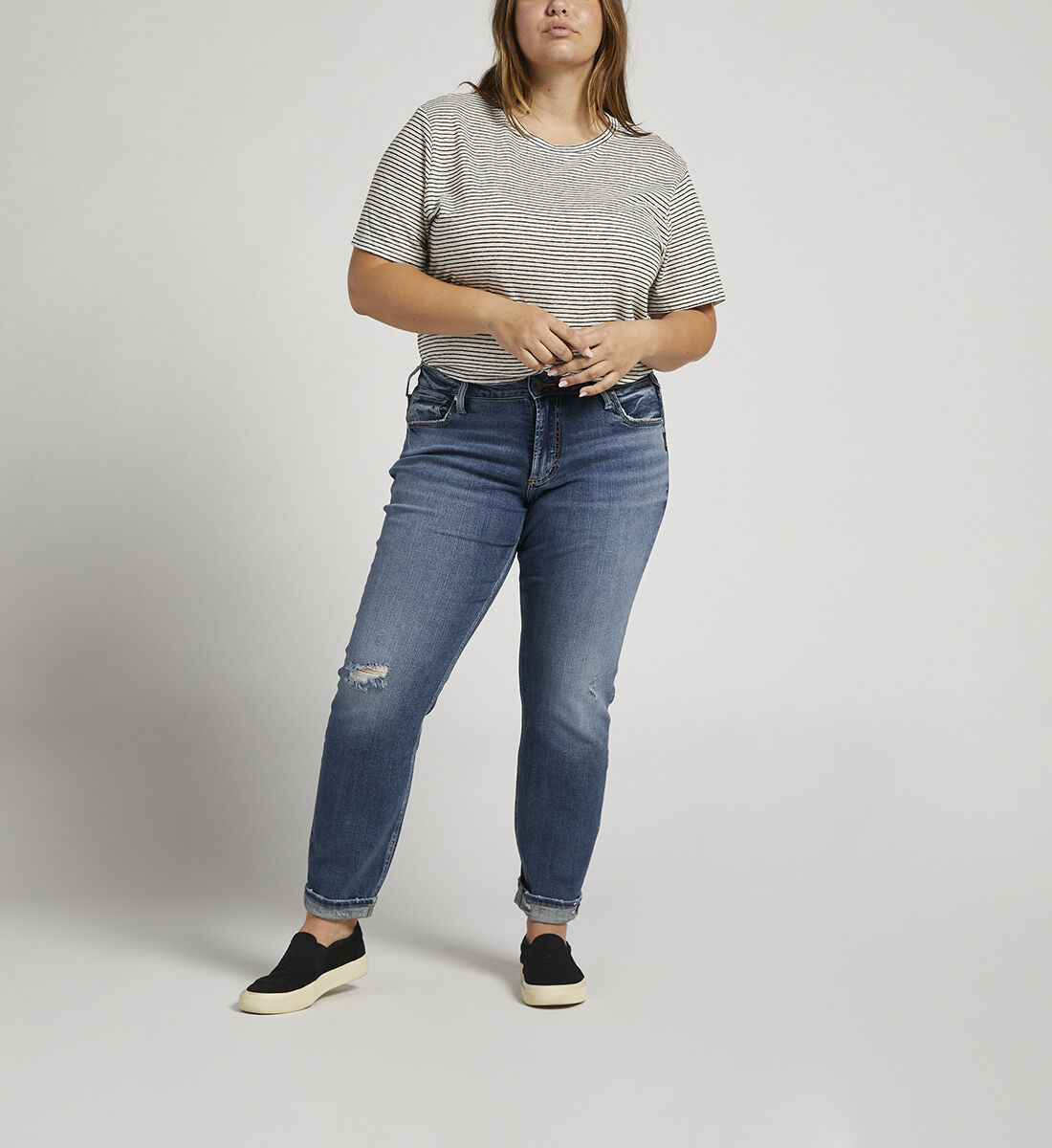 Curvy hotsell boyfriend jeans