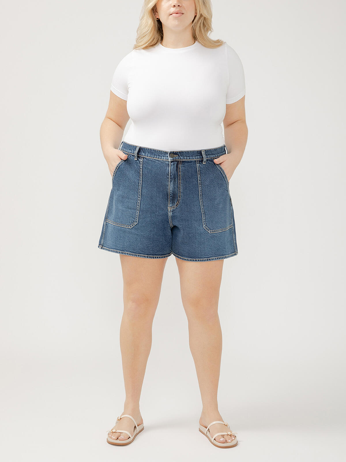 High Rise Utility Shorts Plus Size image number 0