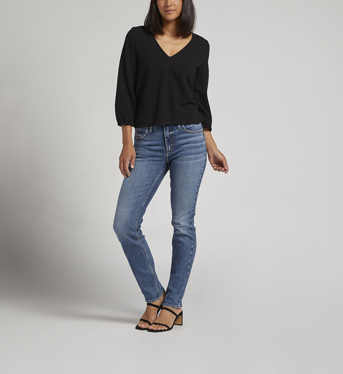 Silver top jeans petite