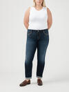 Boyfriend Mid Rise Slim Leg Jeans Plus Size image number 0