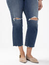 Avery High Rise Cropped Straight Leg Jeans Plus Size image number 3