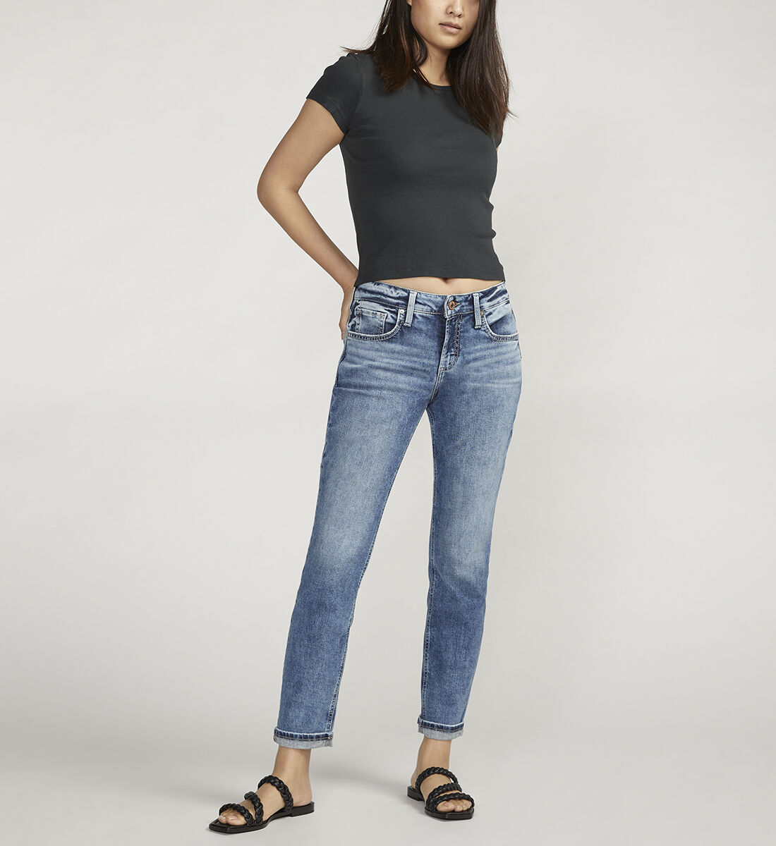 Boyfriend jeans sales skinny leg