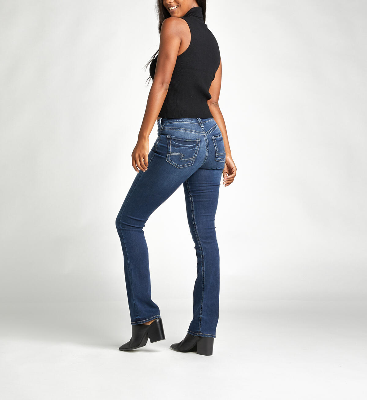 Aiko Mid Rise Slim Bootcut Jeans Final Sale, , hi-res image number 1