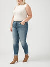 Girlfriend Mid Rise Skinny Luxe Stretch Jeans Plus Size image number 2