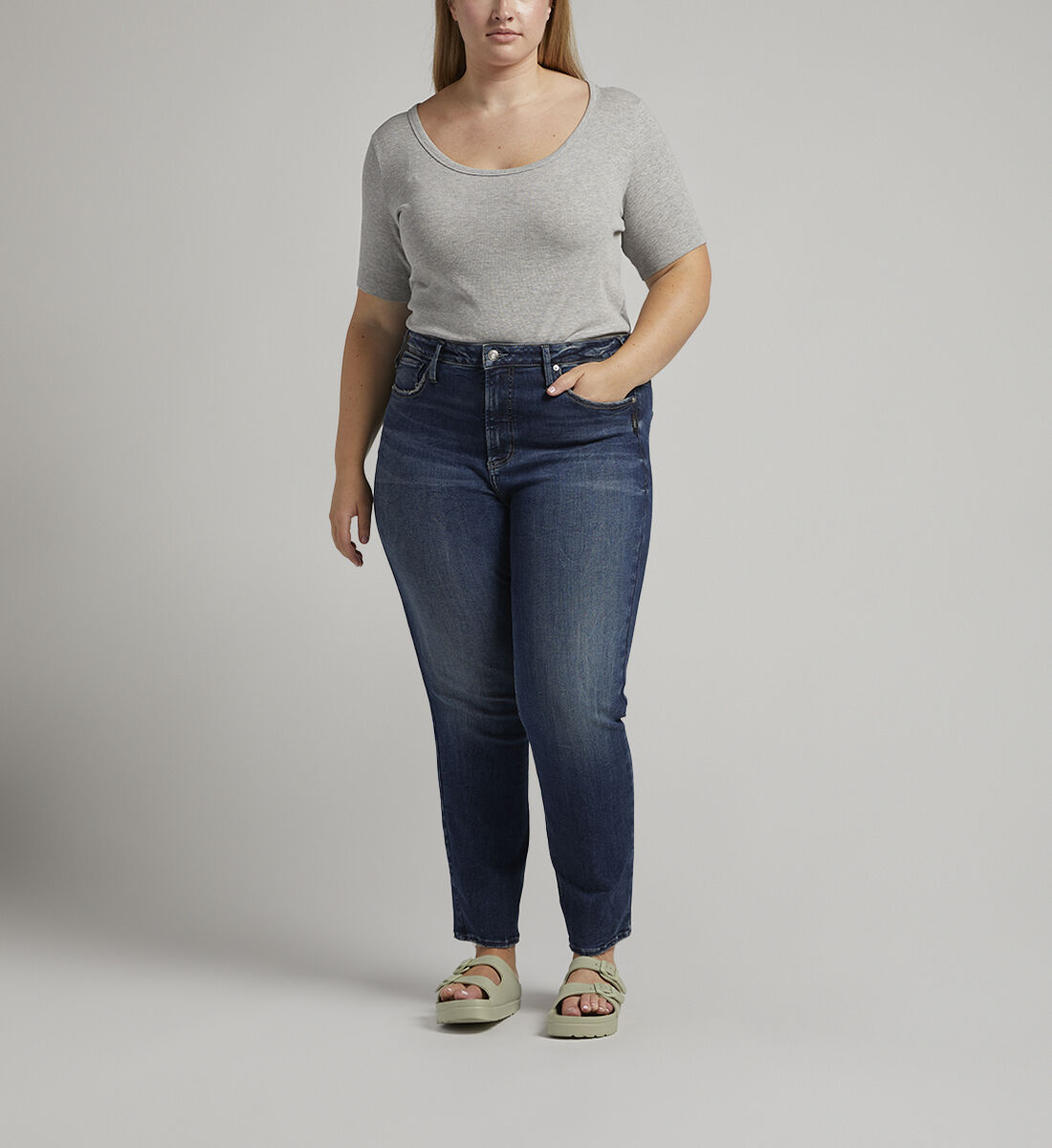 Buy Infinite Fit High Rise Straight Leg Jeans Plus Size for CAD 44.00 Silver Jeans CA New