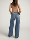 High Rise Wide Leg Cargo Jeans image number 1
