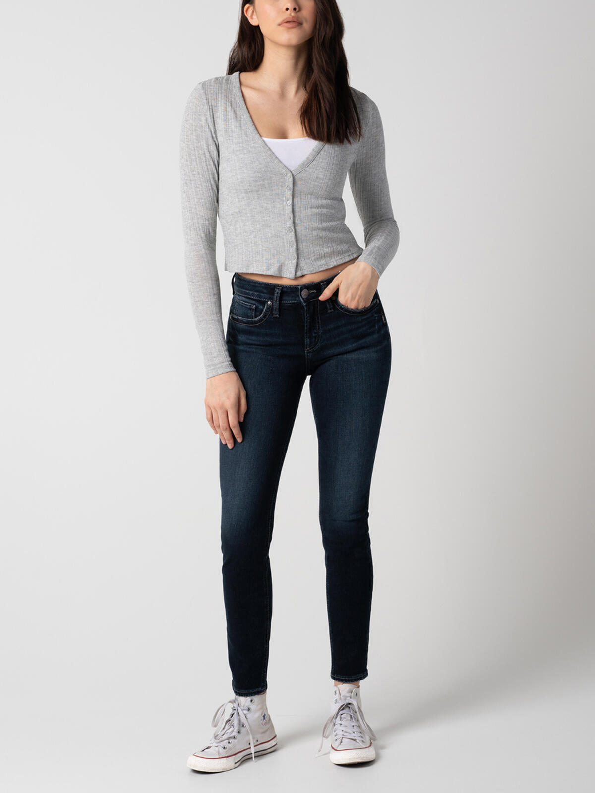 Suki Mid Rise Skinny Jeans image number 0