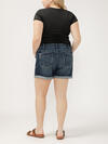 Boyfriend Mid Rise Luxe Stretch Shorts Plus Size image number 1