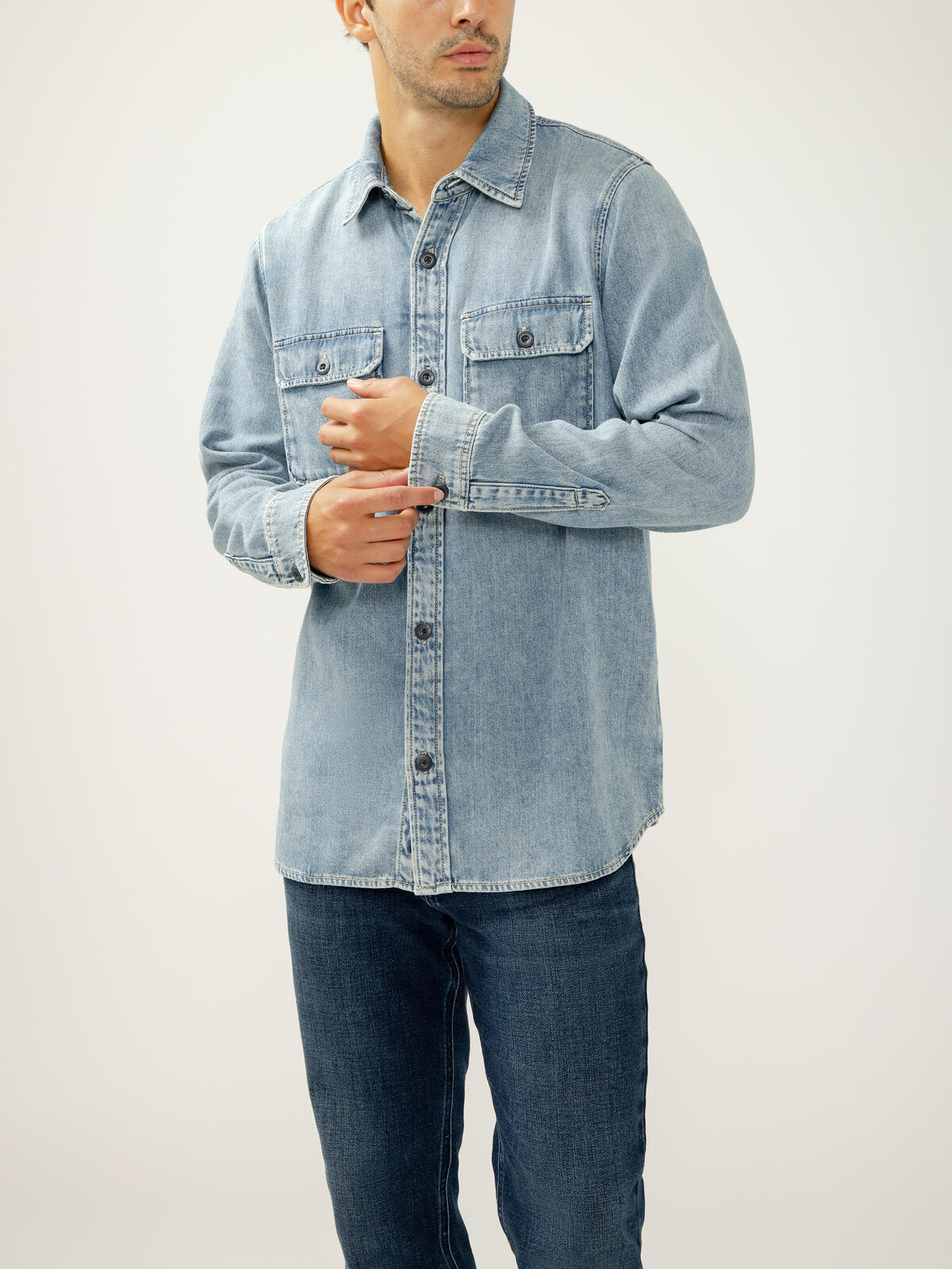 Denim Button-Up Shirt image number 0
